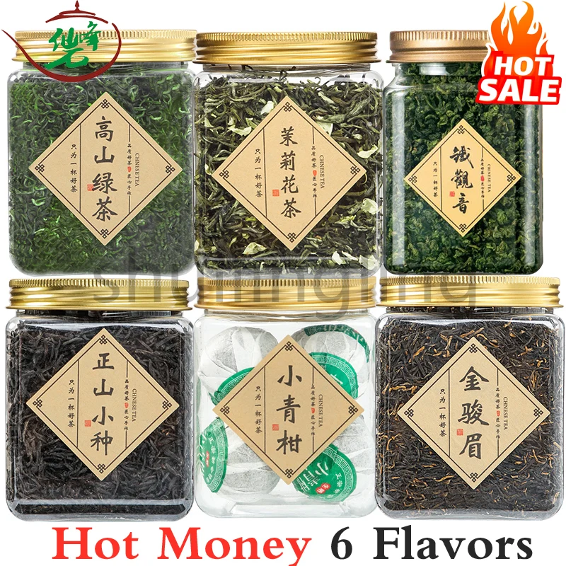 

Новый чай Tieguanyin Oolong Jinjunmei Zhengshan Race Jasmine Pu'er зеленый чай офисные подарки