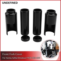 motorcycle upper lower front fork cover kit tube cap set aluminum protective sleeves for harley softail breakout fxsb 2013 2017