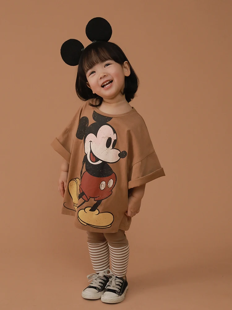 

Kids Clothes New Arrival 2022 Summer Disney Mickey Baby Boys Girls Short Sleeve Cotton Short Sleeve T-shirt Children's Clothing