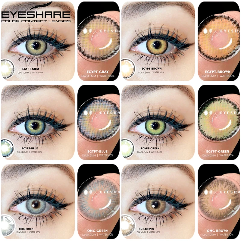 

Контактные линзы EYESHARE естественного цвета ed для глаз, 2 шт., синие линзы, цветные линзы для глаз на год, контактные линзы для красоты, макияжа, ...