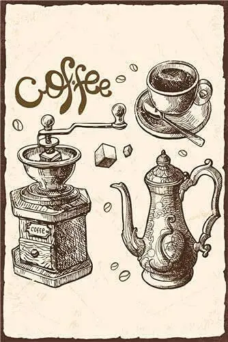 

New Metal Tin Sign Coffee Iron Sign Wall Bar Counter Home Retro Decoration Farm Home Coffee Kitchen Shop Wall Art Sign