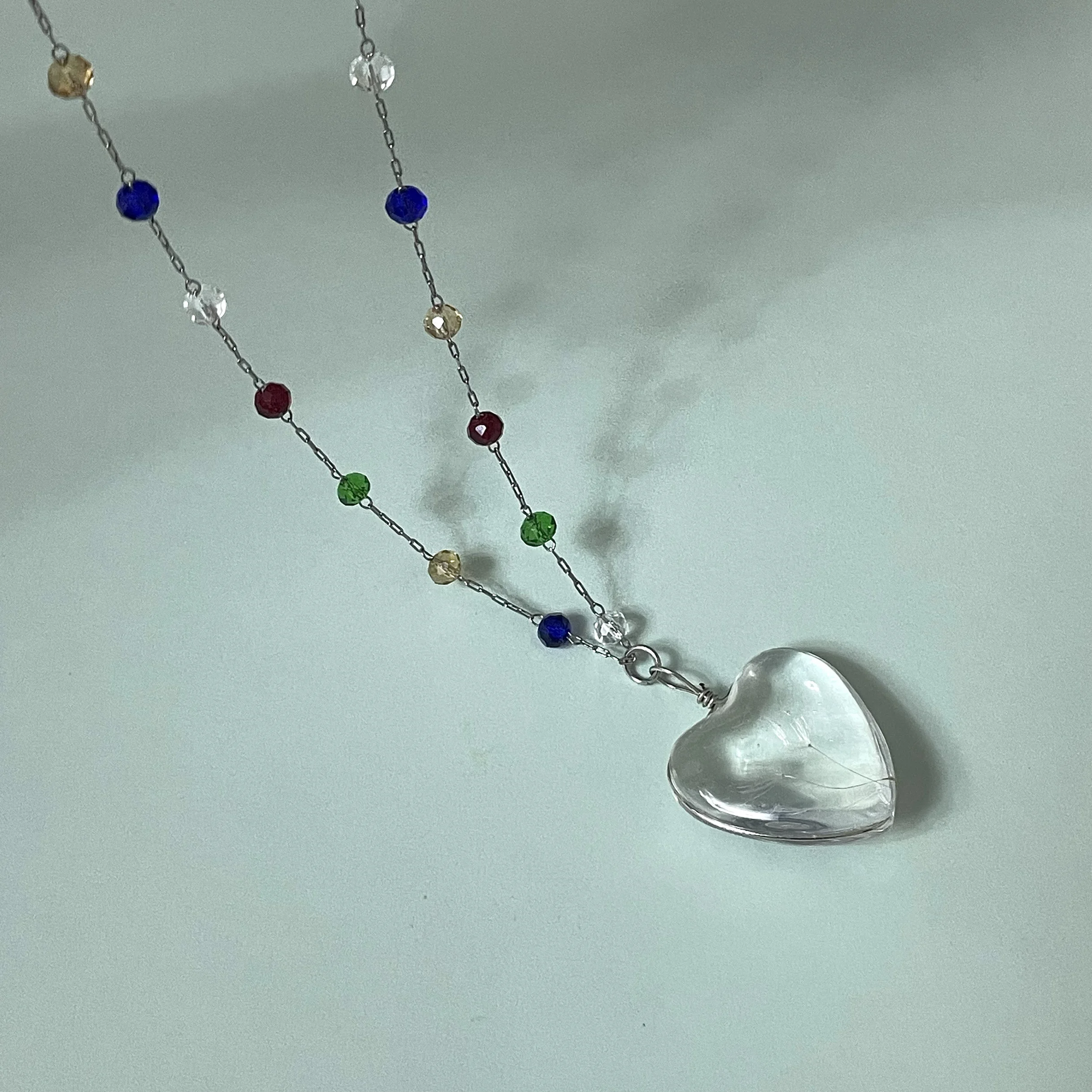 's Communication | * Плавающий одуванчик Прозрачный контейнер для любви ожерелье из