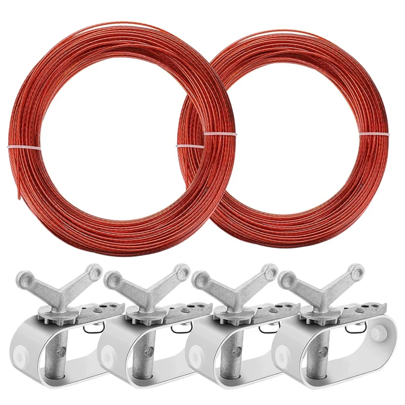 

Swimming Pool Cover Winch Cable Kit 100Ft&130 Ft Pool Cover Cable Pool Cover Winch for Above Ground Swimming Pool Covers