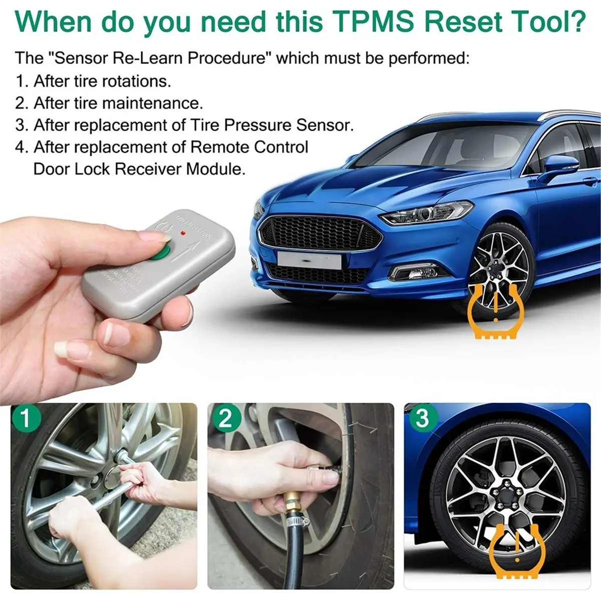 Фото Система контроля давления в шинах DT95 TPMS-19, водонепроницаемое устройство активации TPMS для быстрой сброса давления и мониторинга №3