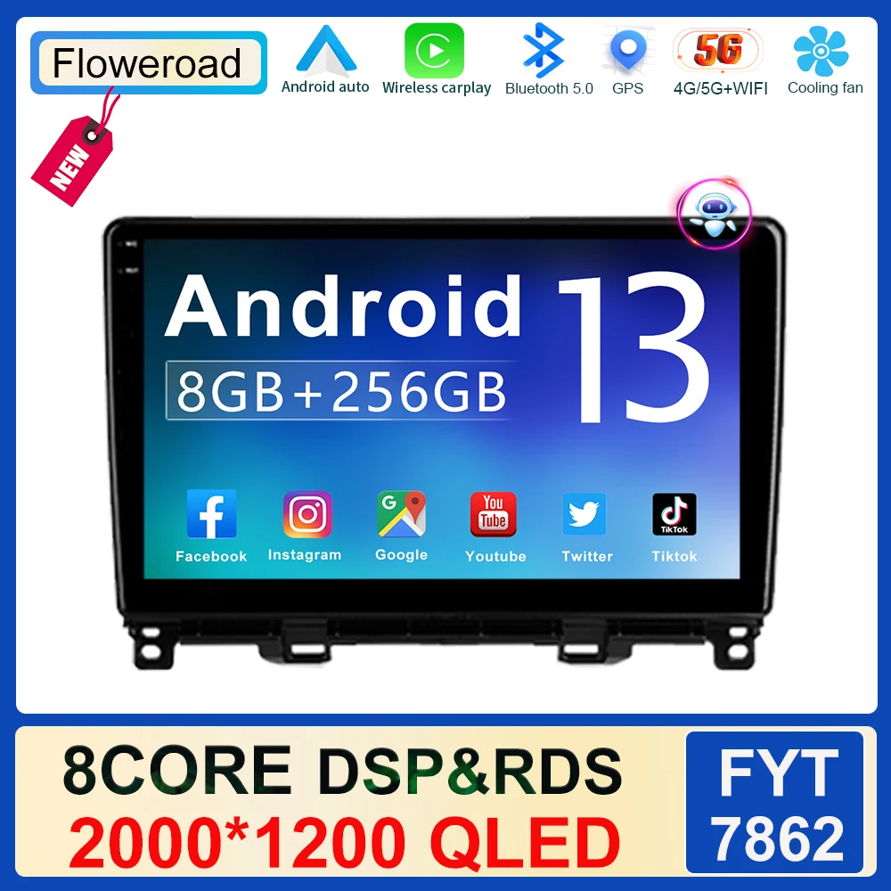 

2K SCREEN For Honda Jazz 4 2020 - 2021 Multimedia Video Player Navigation Stereo Carplay GPS Android No 2din 2 din DVD 8G+128G