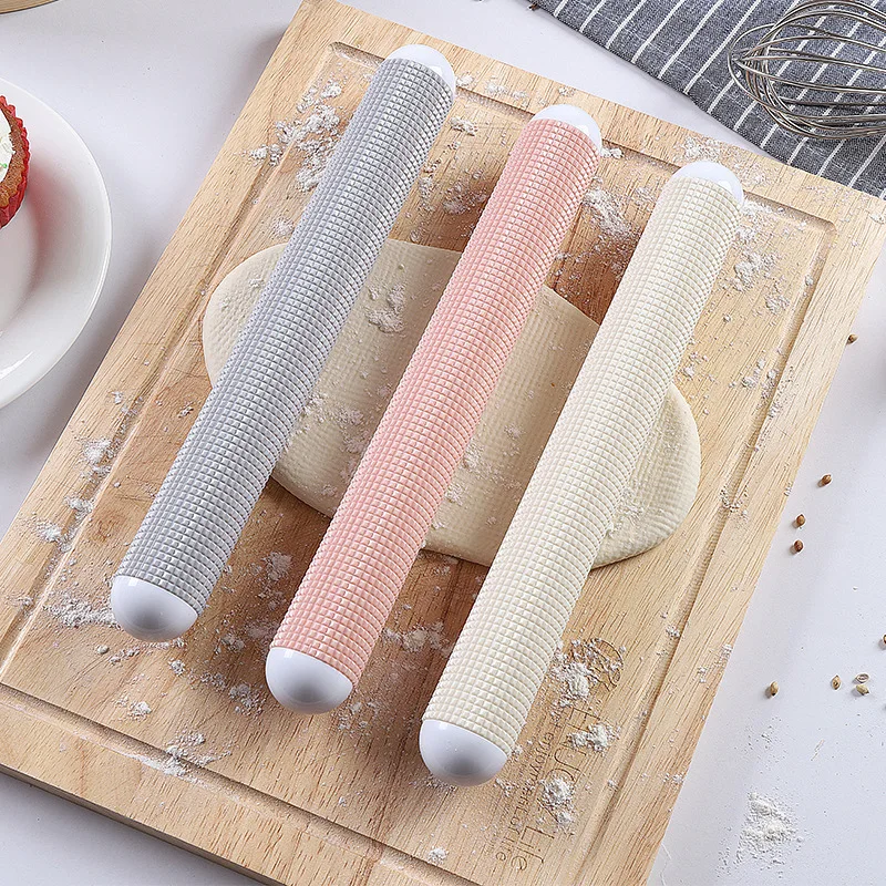 ABS Plastic Non-Stick Kitchen Rolling Pin Fondant Dumpling Skin Bread Dough Roller Decorating Tools Baking Accessories |