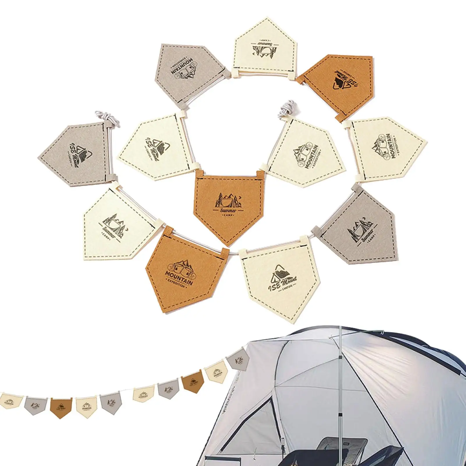 

Флажки для кемпинга, баннер, флаги в виде Пентагона, Женский декор для кемпинга, украшения для вечевечерние, флаги, баннер