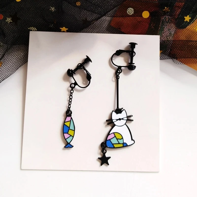 7 пар/лот модные ювелирные аксессуары металлические эмалированные серьги с