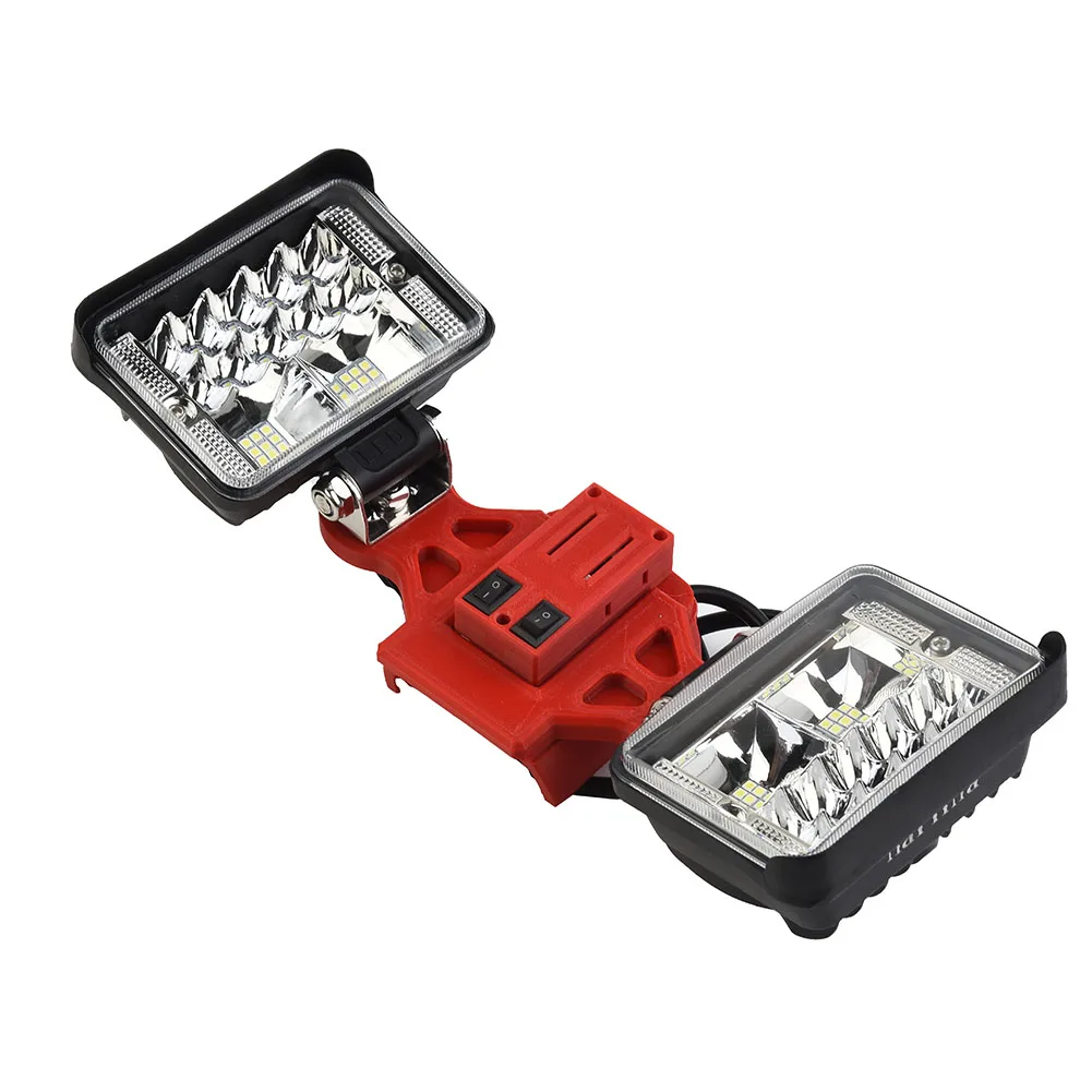 

Camping Light Work Light 18V 20V 1pcs 2 Head 5600LM ABS/Aluminum Equipment LED W/USB Hunting Durable Brand New