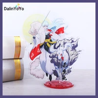 lovely new anime inuyasha hf acrylic stand figure model plate holder cake topper figure toys for kids desktop decor gift