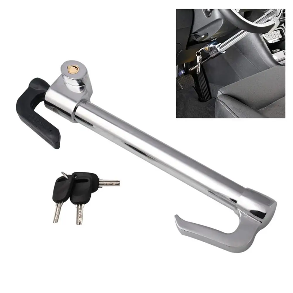 

Car Steering Wheel Brake Lock With 3 Keys Retractable Anti-theft Car Clutch Pedal Lock For Car Truck Suv Van