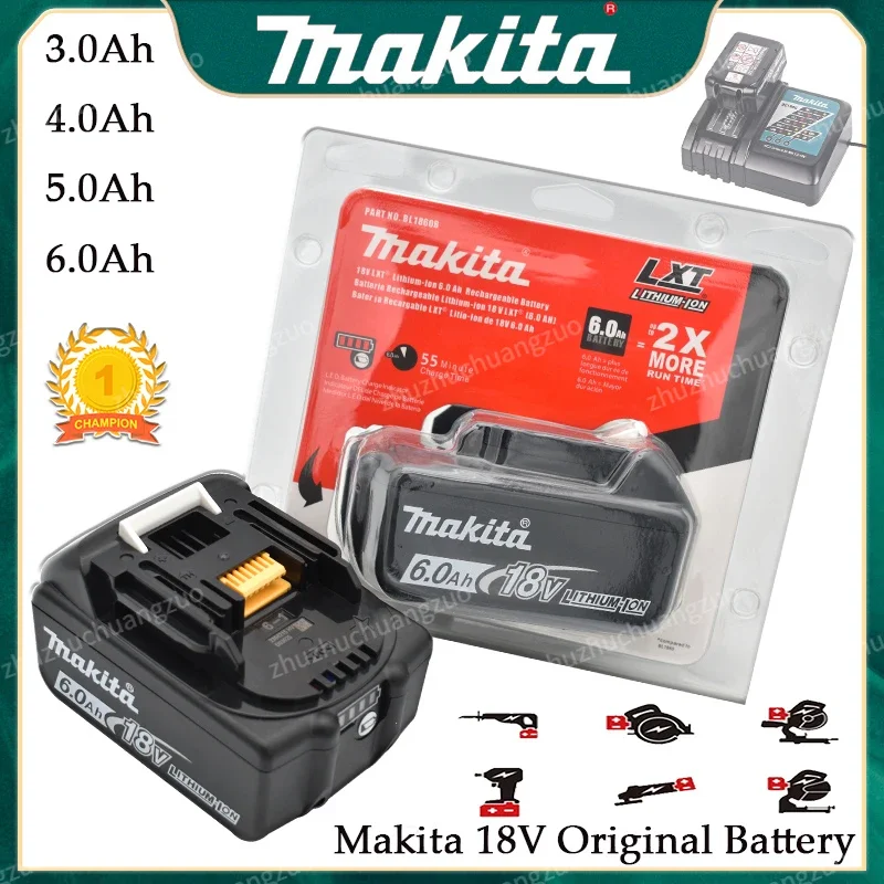 Оригинальный аккумулятор Makita BL1860 18 В литий-ионный для электроинструментов