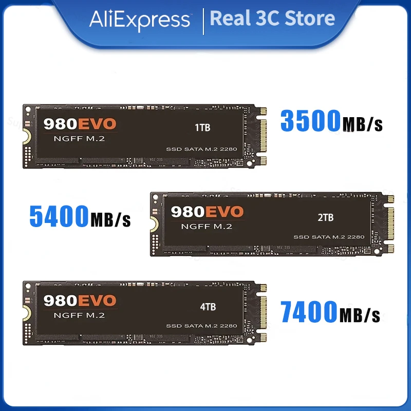 

2023 New SSD M2 NGFF 4TB 512GB 980 EVO Plus Internal Solid State Drive 1TB Hard Disk 2TB for laptop Computer