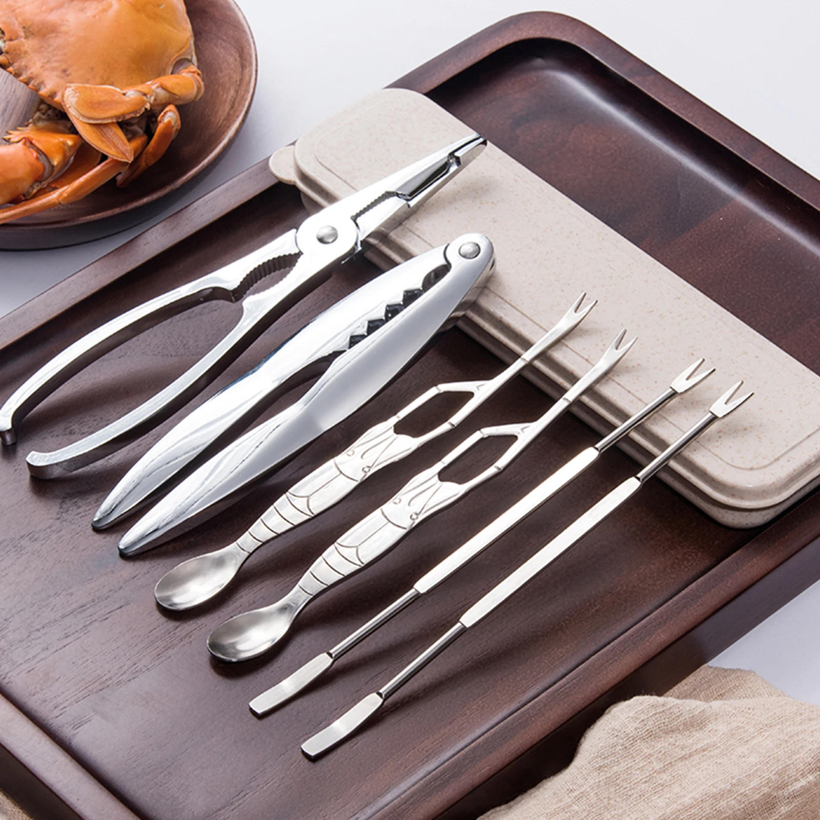 

304 Stainless Steel New Crab Eating Crab Tool Crab Claw Crab Opener Lobster Clip Multi-purpose Kitchen Seafood Tool