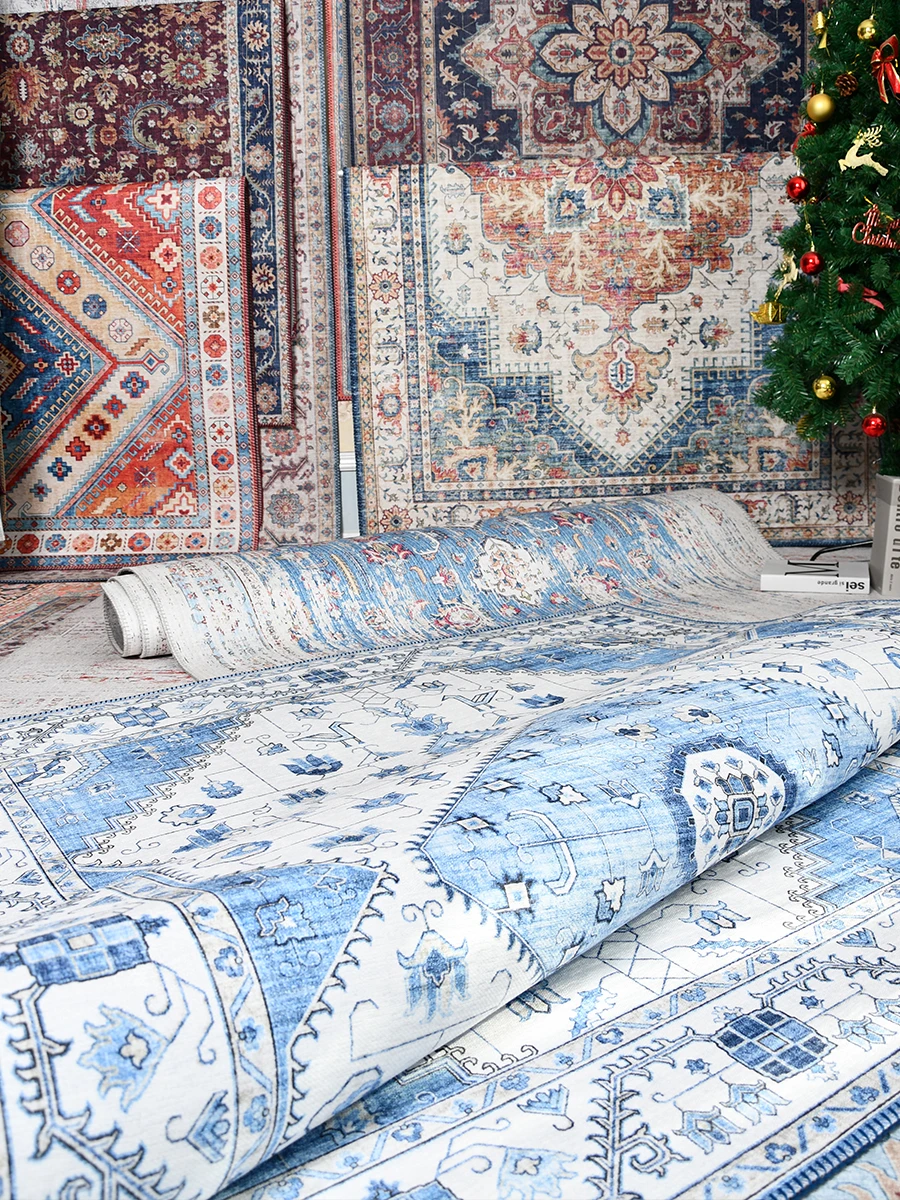

American Country Country Homestay Bohemian Ethnic Retro Living Room Sofa Bedroom Home Persian Print Carpet Decoration Home