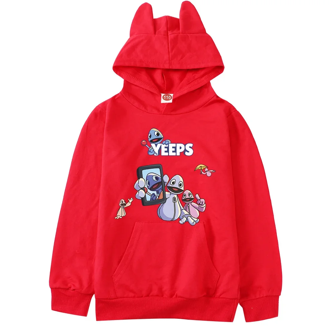 Фото Новые популярные игры Yeeps Hide and Seek Толстовка с кошачьими ушками Детские кавайные пальто с длинными рукавами Верхняя одежда с капюшоном для мальчиков Толстовки для маленьких девочек №2