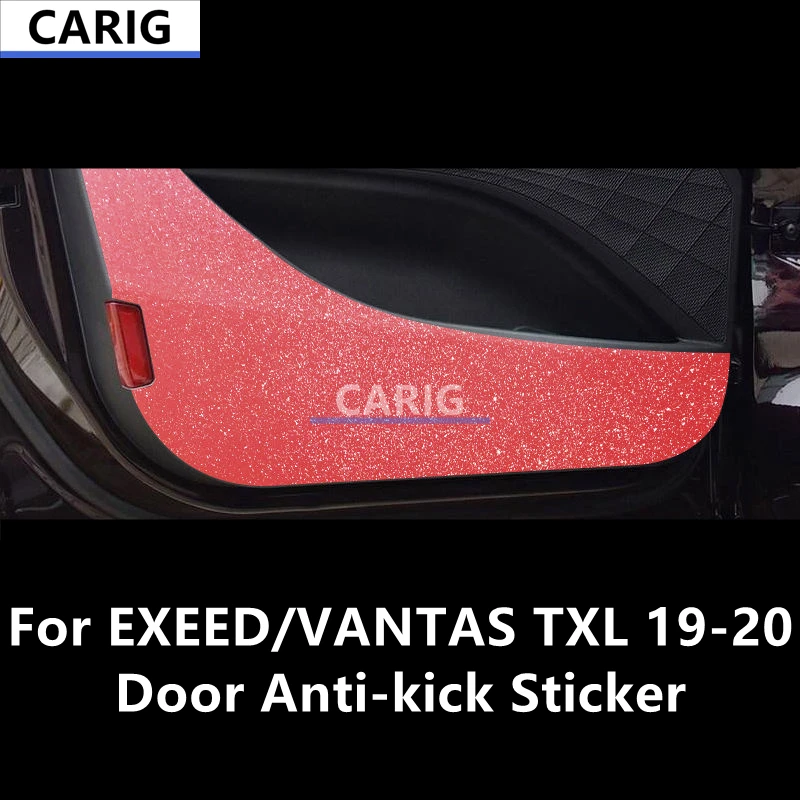 

For EXEED/VANTAS TXL 19-20 Door Anti-kick Sticker Modified Carbon Fiber Pattern Interior Car Film Accessories Modification