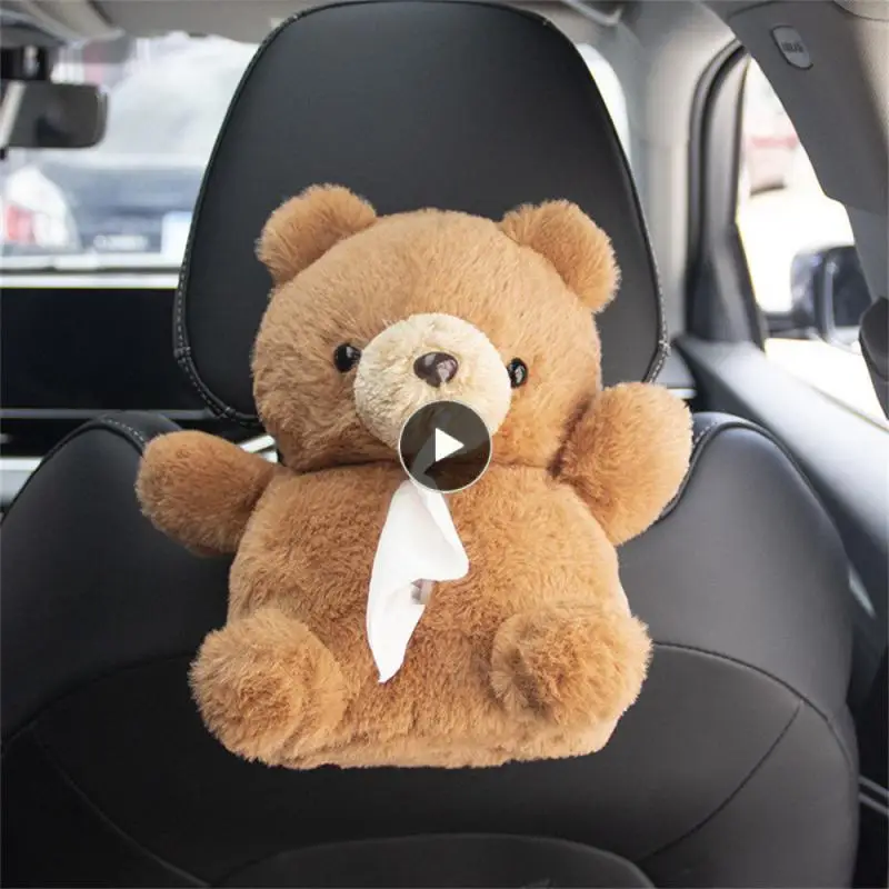 

Creative Paper Package Case Car Seat Back Armrest Box Tissue Bag Portable Car Tissue Box Drawer Box Cover Auto Interior Cartoon