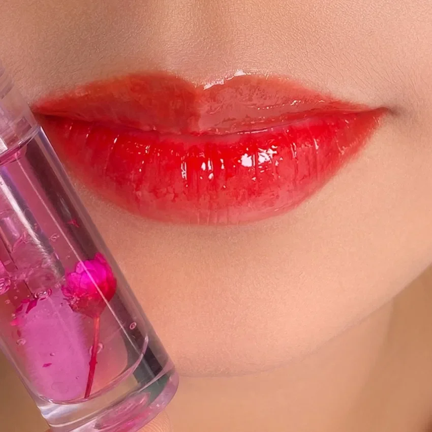 Частная марка 5 цветов цветочное прозрачное масло для губ питательное