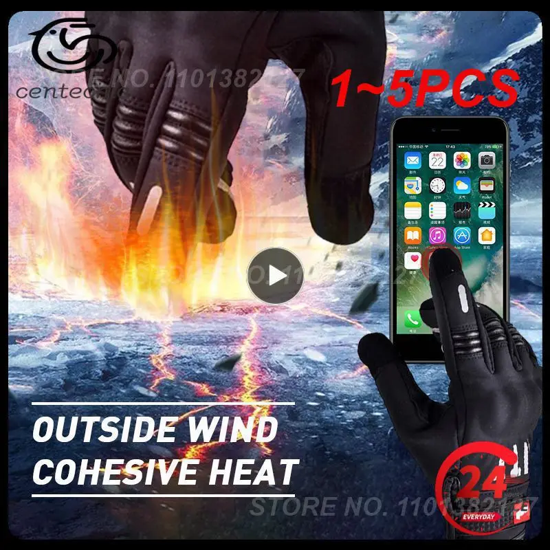 

1~5PCS Winter Full Finger Motorcycle Gloves Waterproof Gant Moto Keep Warm Men Moto Gloves Touch Screen Guantes Motorbike Riding