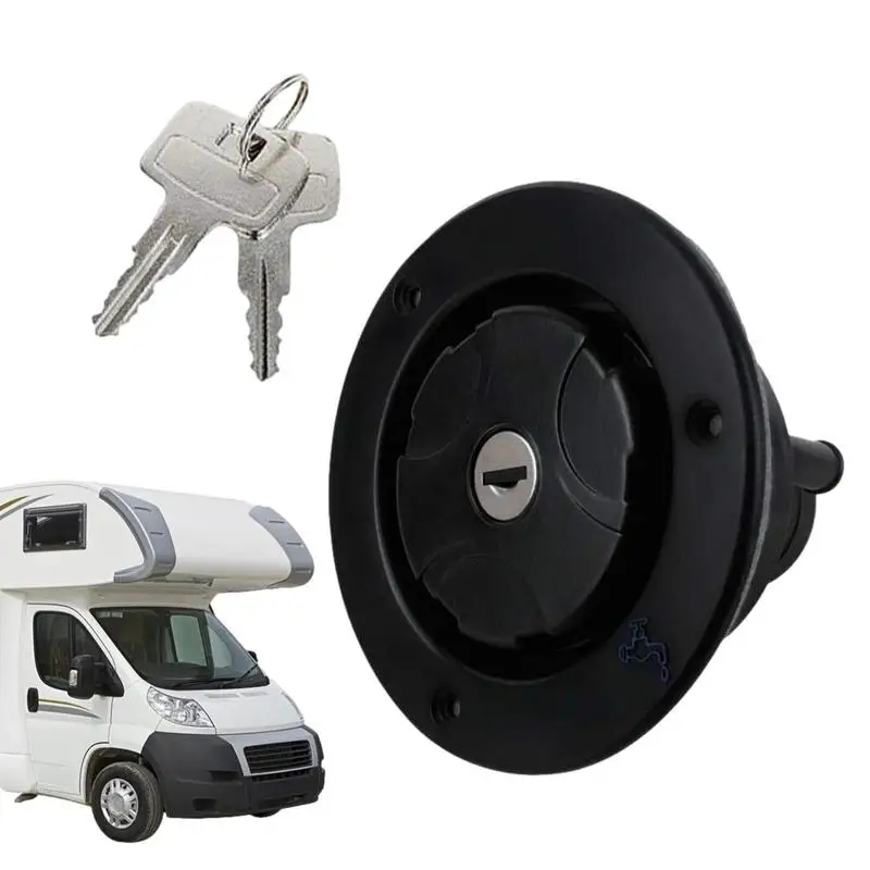 

Водозапорная Крышка RV, гравитационная водозапорная круглая крышка, впускные отверстия для автофургона, с 2 ключами, для жилого автофургона