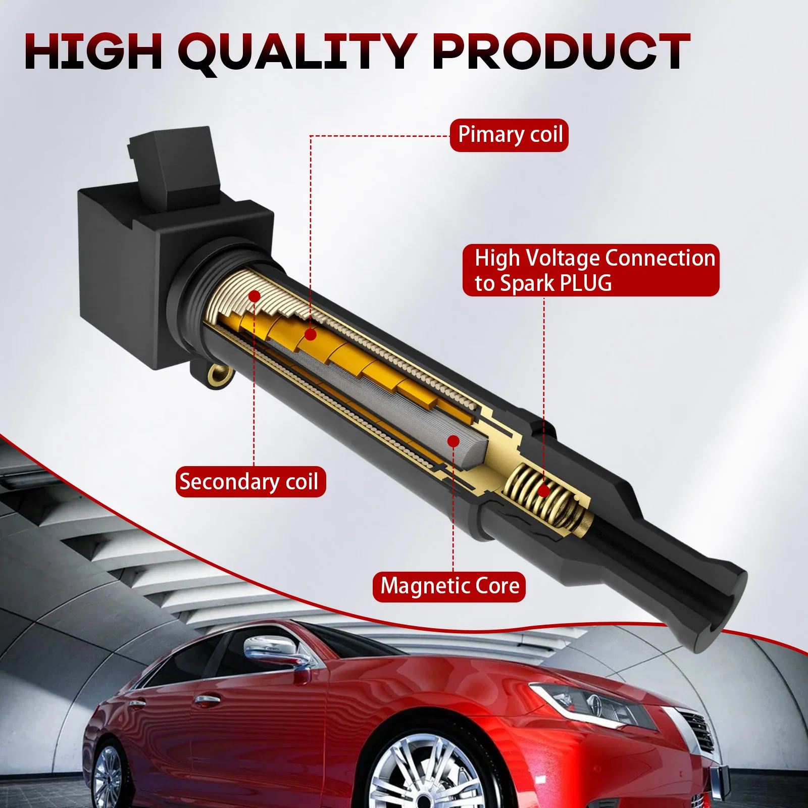 4 шт. катушки зажигания + иридиевая свеча для Chevrolet Colorado 2016-2018 UF680 94489 износная часть