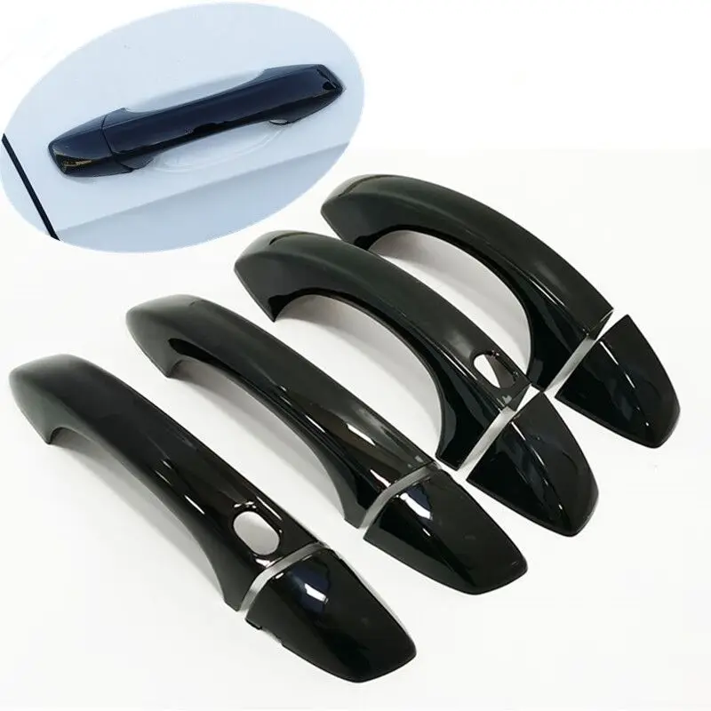 

For Skoda Karoq 2017 2018 2019 2020 2021 Black Chrome Car Side Door Handle Cover Decor Trim Sticker Styling Accessories