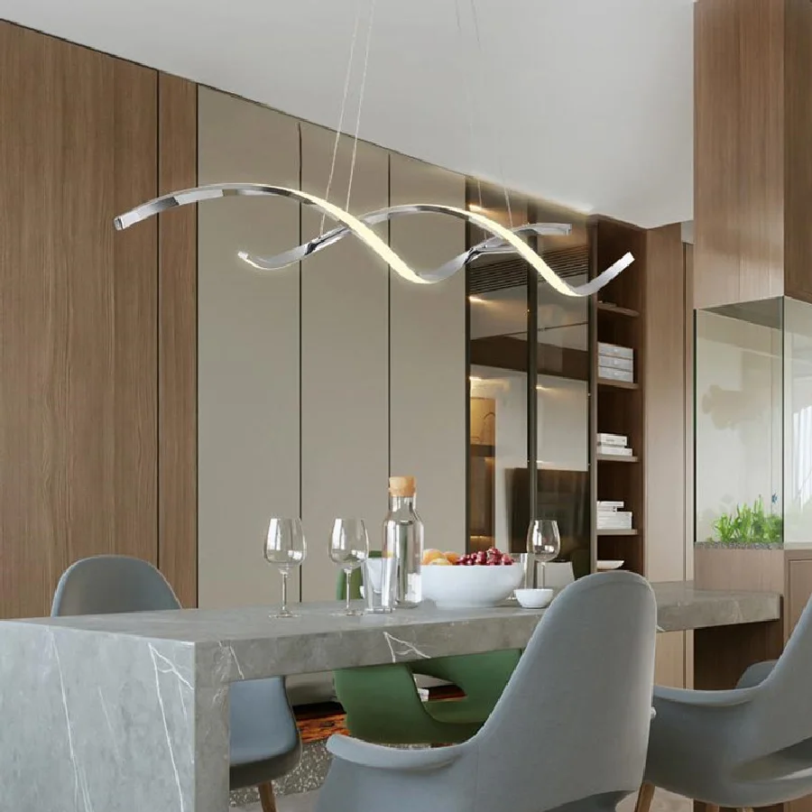 

Nordic lamp modern led chandelier dining room living room chrome/gold plated