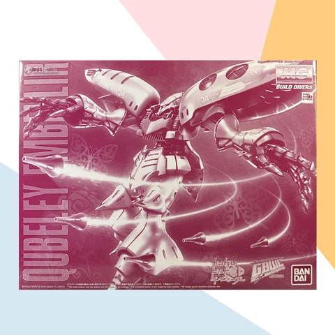 Оригинальная коробка Bandai MG MASTER GRADE 1/100 QUBELEY EMBELLIR GUNDAM Aninm ActionFigureAssembly, набор моделей, игрушка, подарок для детей