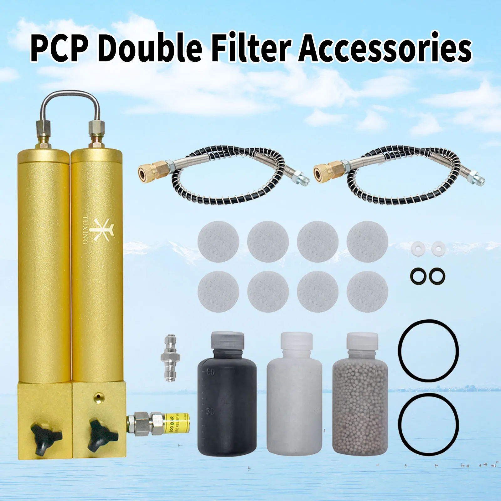Воздушный фильтр высокого давления TUXING 4500PSI 300Bar 30Mpa Pcp маслоотделитель для насоса