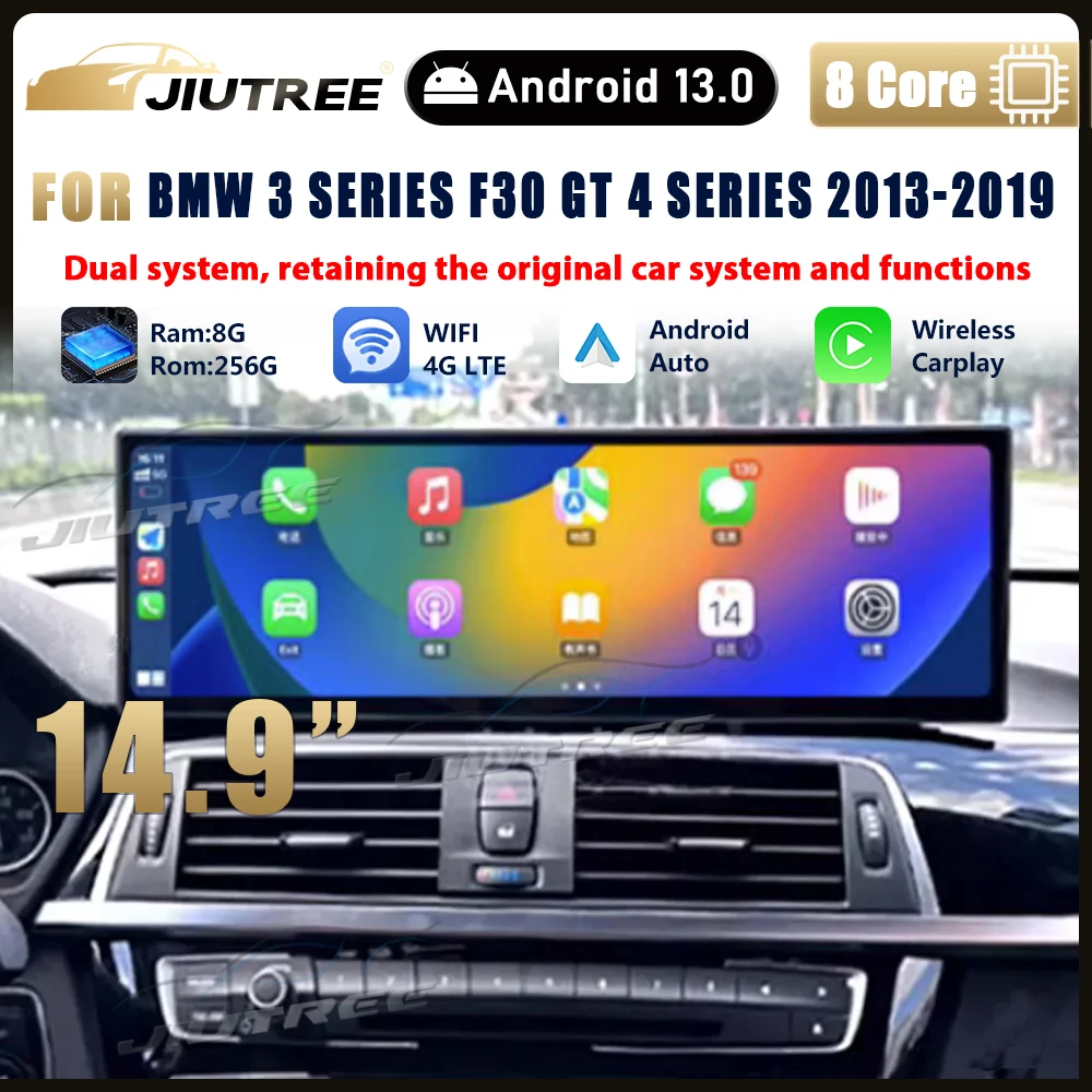 Автомобильный радиоприемник Android 13 для BMW 3 серии F30 GT 4 2013-2019 панель переменного