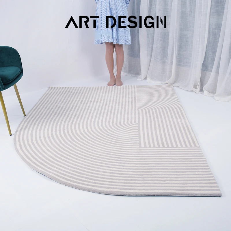 Современный минималистичный полосатый плюшевый ковер для гостиной декоративные