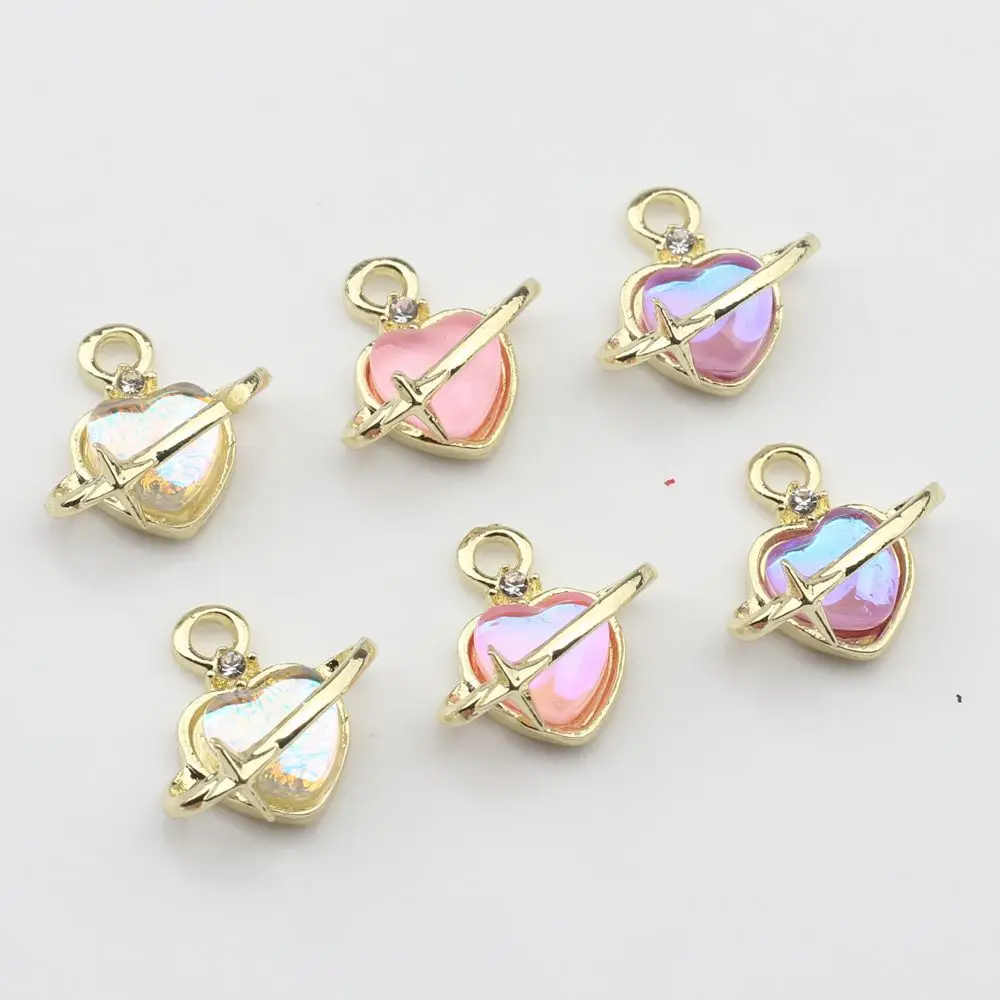 

10 шт., подвески в виде планеты, сердца