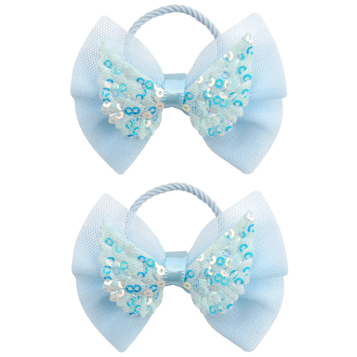 2 шт./компл. блестящая женская лента для волос с бантом эластичные резинки