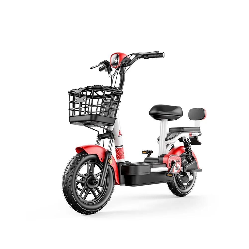 

14 Inches Electric Motorcycle 350W Lithium Battery Vehicle Commuting Damping Ergonomics Assistance High Carbon Steel