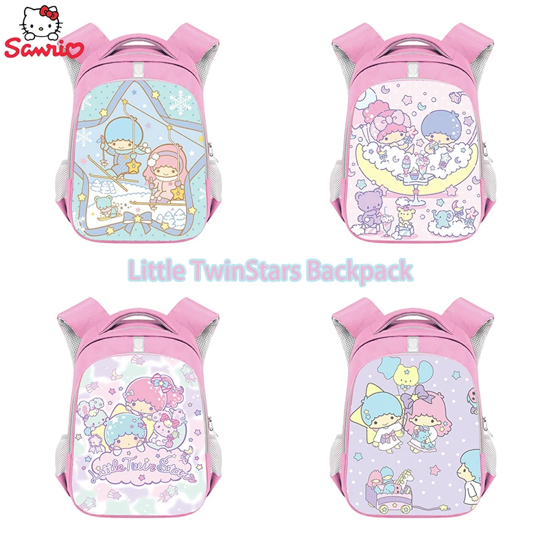 New Sanrio Little Twin Stars Backpack High Capacity Kawaii Fashion Breathable Notebook Laptop Bag Anime Figure Girl School Bag