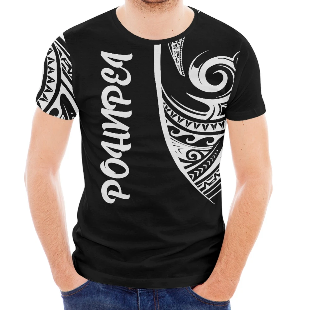 

Pohnpei Logo Print T Shirt Men's Summer Plus Size Short Sleeve Crew Neck Polynesian Shirt