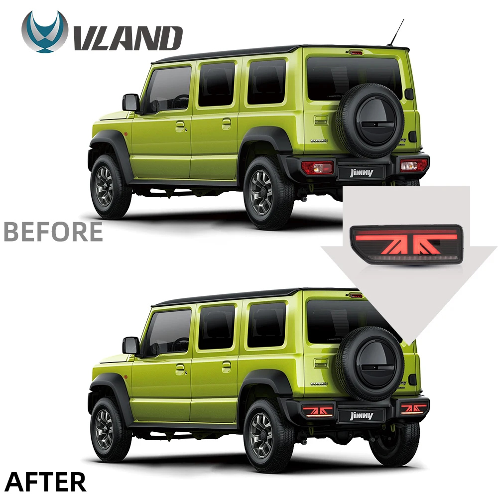 Задний светодиодный фонарь VLAND в сборе для Suzuki Jimny 2018-2019 задний стоп-сигнал ДХО