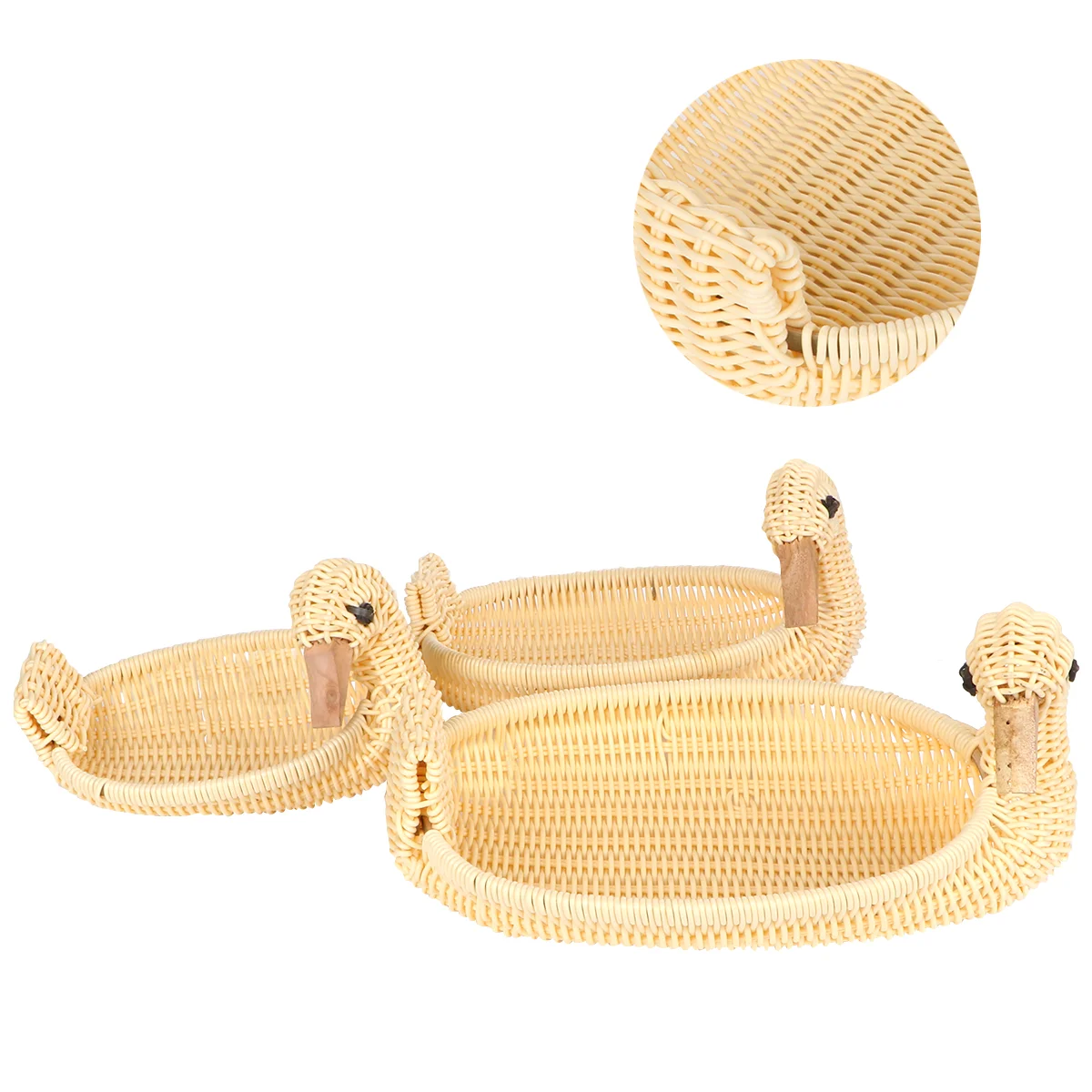 

Basket Bowl Storage Serving Tray Fruit Rattan Bowls Wickernut Woven Server Candy Party Salad Easterholder Snack Popcorn