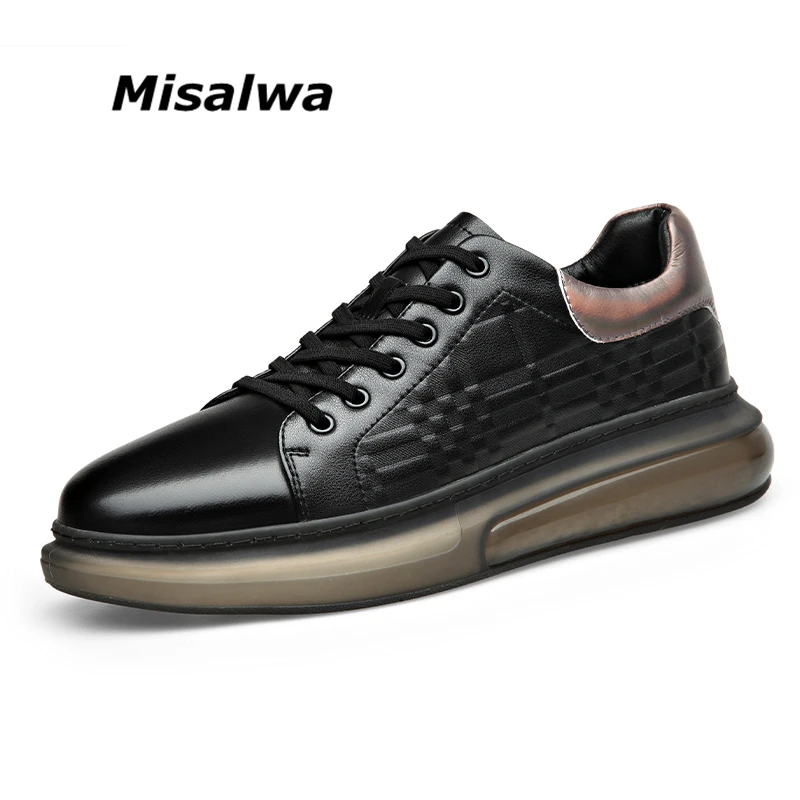 

Men Luxury Shoes Daily Men Shoes Misalwa Leather Men Casual Sneakers White Black Designer Loafers Man Outdoor