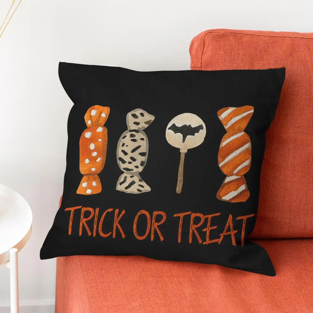 

Halloween Pillow Case Soft Pumpkin Pillow Cover Halloween Decorations Pumpkin Letters Cushion Cover