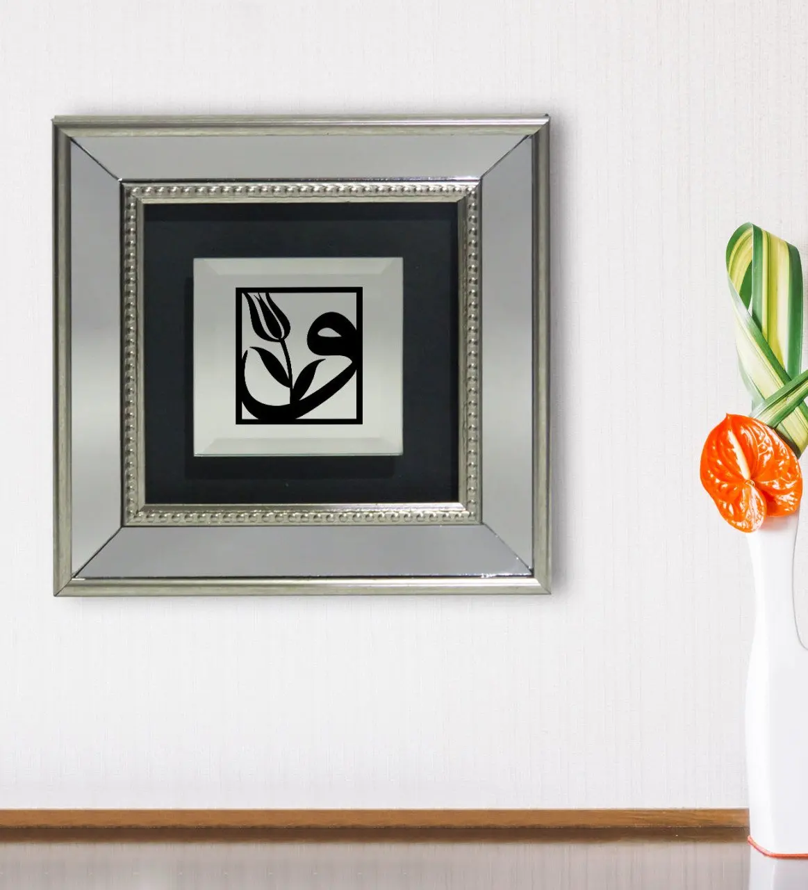 

BK Подарочный дизайн Woah декоративное зеркало Серебряная стена Çerçevesi-1