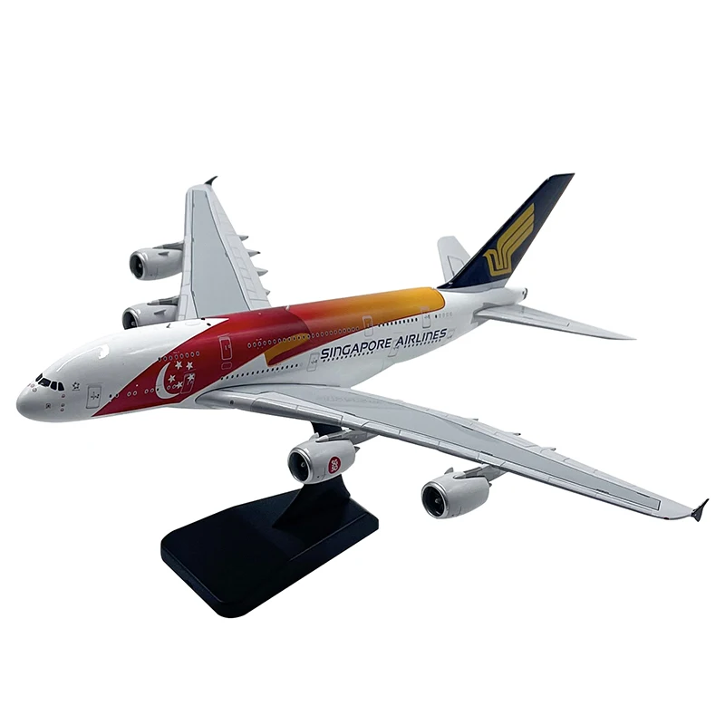 

1:400 Scale Singapore Airlines Airbus A380 9V-SKI 50TH Alloy Die-Cast Passenger Aircraft Model Collection Toy Gift Decoration