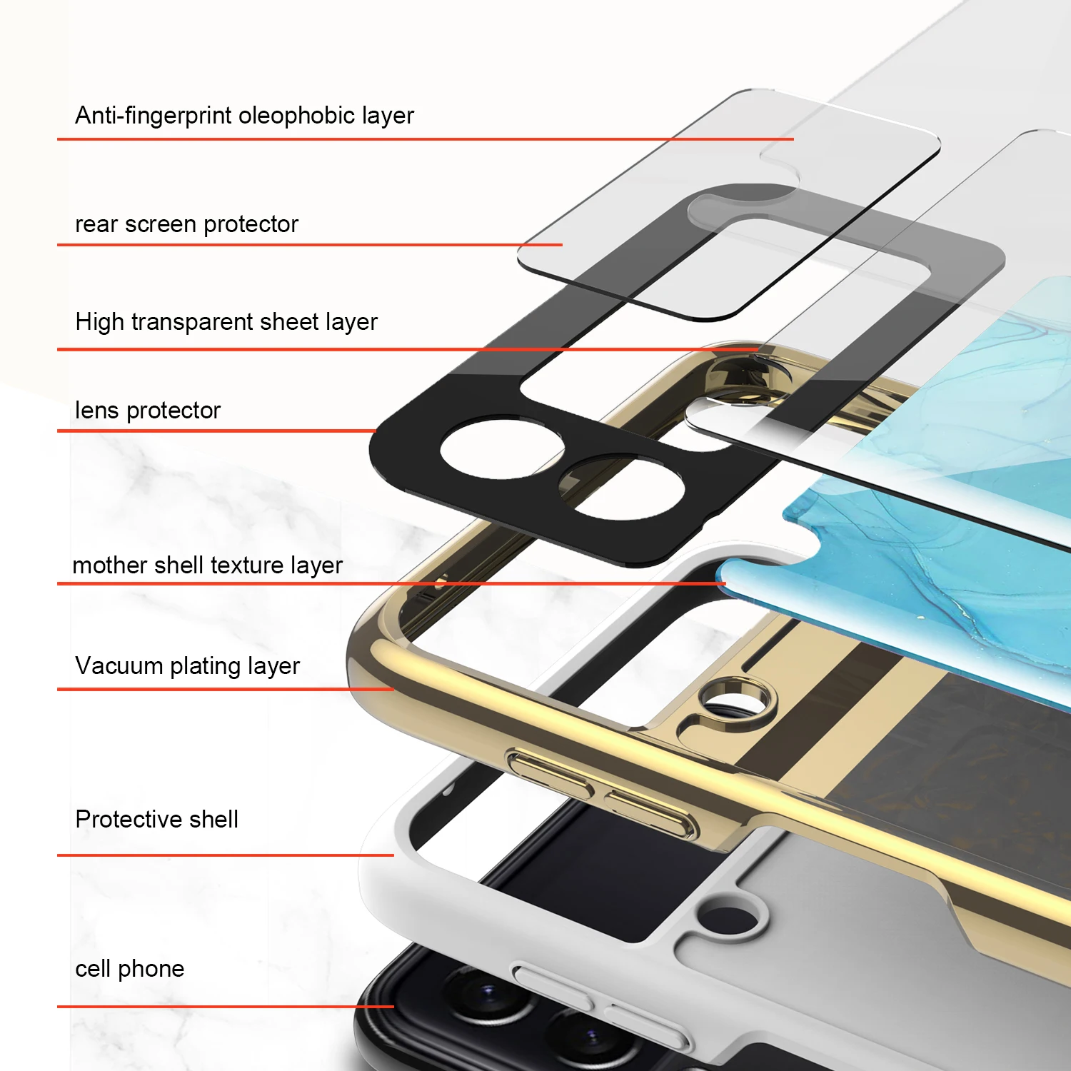 For Samsung Galaxy Z Flip4 3 Case Marble Hard Shockproof Back Cover For Galaxy Z Flip3 Zflip4 3 5G 2021 Phone Coves Fundas Coque