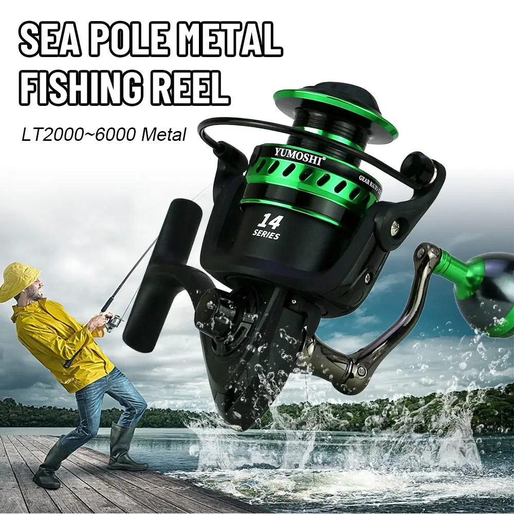 

Dark Green Rock Fishing Water Fishing LT2000 Series Fishing Reel Sea Pole Wheel Lure Wheel Raft Rod Fishing Reel