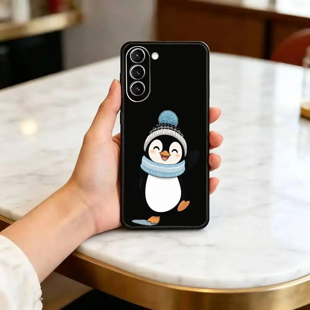 Фото Милый чехол для телефона с изображением пухлого пингвина для Samsung Galaxy, защитный чехол, небьющийся, с точными вырезами, из ТПУ, с принтом №5