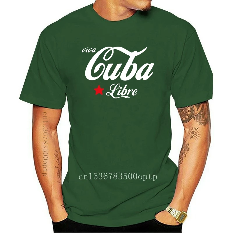 

Мужская одежда, новая модная мужская футболка с логотипом Кубы