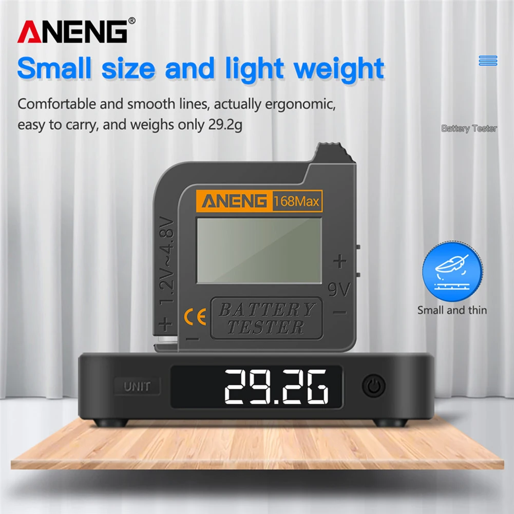 LCD Battery Voltage Tester Digital Lithium Capacity Diagnostic Tool Universal Test Grid Load Analyzer 168MAX 1.2V-4.8V |