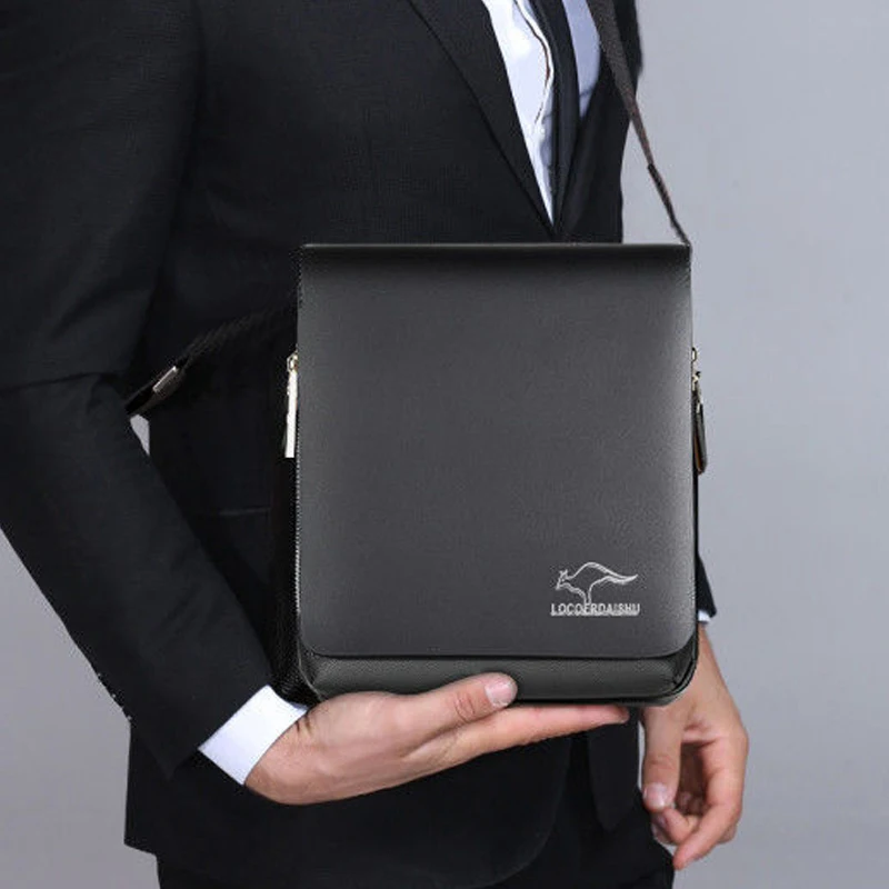 

Men's Casual Shoulder Bag PU Leather Anti-theft Business Crossbody Travel Leisure Sling Pack Messenger Pack Hanging Bag For Male