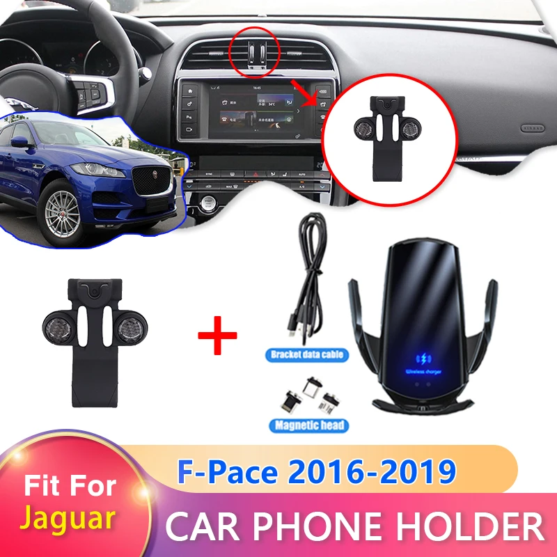 

Car Mobile Phone Holder for Jaguar F-Pace FPACE F PACE 2016 2017 2018 2019 Telephone Stand Bracket Vent Accessories for Iphone